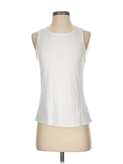 Pre-owned Athleta Sleeveless T-shirt In White