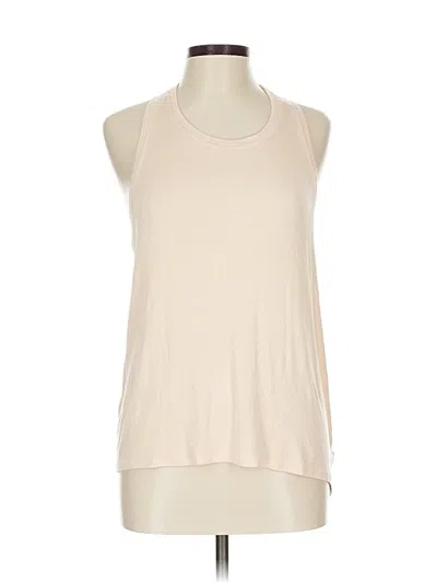 Pre-owned Athleta Sleeveless T-shirt In White