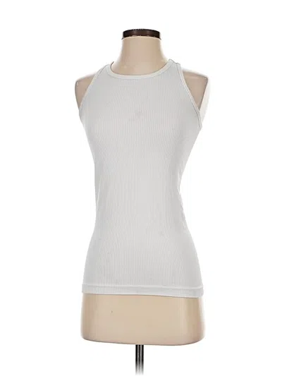 Pre-owned Athleta Sleeveless T-shirt In White