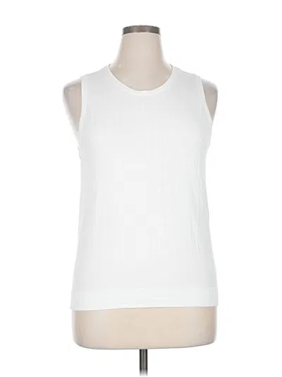 Pre-owned Athleta Sleeveless T-shirt In White
