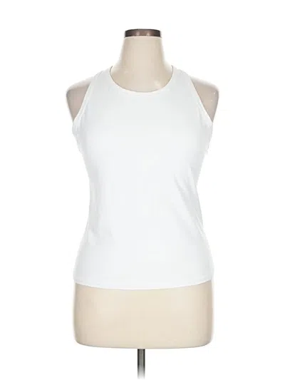 Pre-owned Athleta Sleeveless T-shirt In White