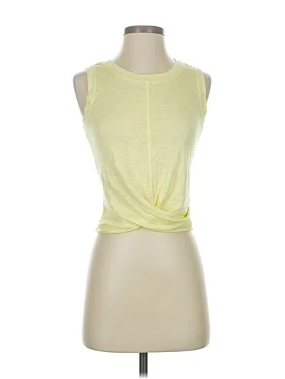 Pre-owned Athleta Sleeveless T-shirt In Yellow