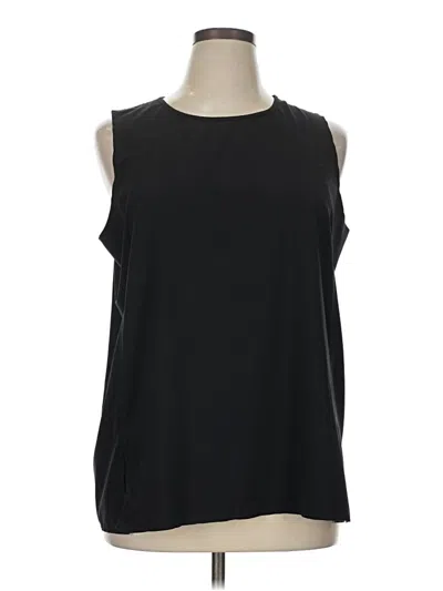 Pre-owned Athleta Sleeveless Top Black Crew Neck Tops