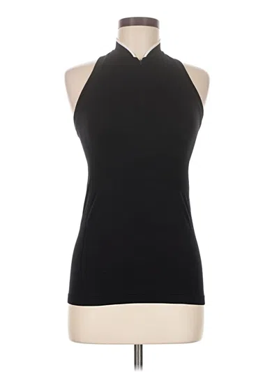 Pre-owned Athleta Sleeveless Top Black Halter Neckline Tops