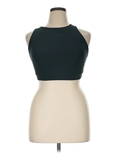 Pre-owned Athleta Sleeveless Top Black Halter Neckline Tops