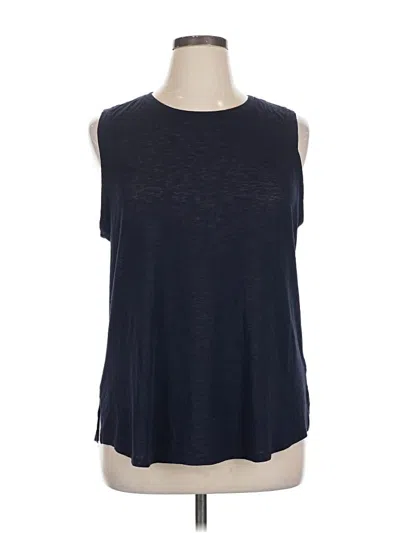 Pre-owned Athleta Sleeveless Top Blue Crew Neck Tops