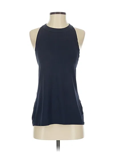 Pre-owned Athleta Sleeveless Top Blue Halter Neckline Tops