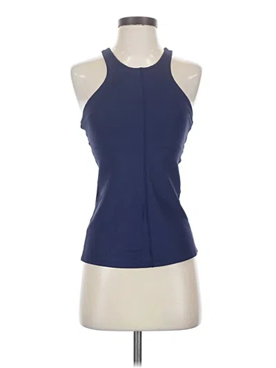 Pre-owned Athleta Sleeveless Top Blue Halter Neckline Tops
