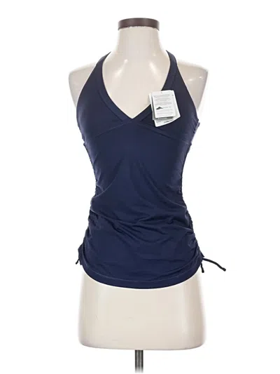 Athleta Sleeveless Top Blue Halter Neckline Tops