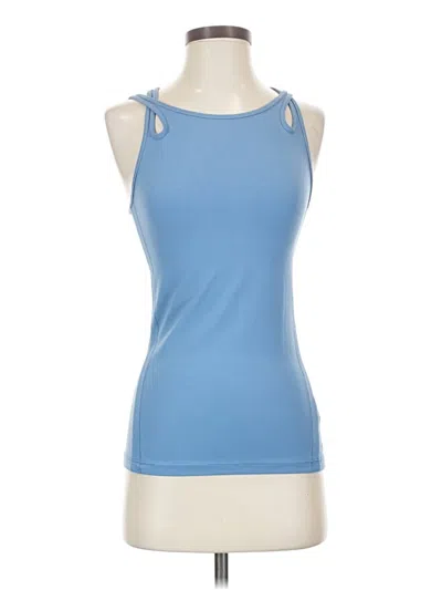 Pre-owned Athleta Sleeveless Top Blue Halter Neckline Tops