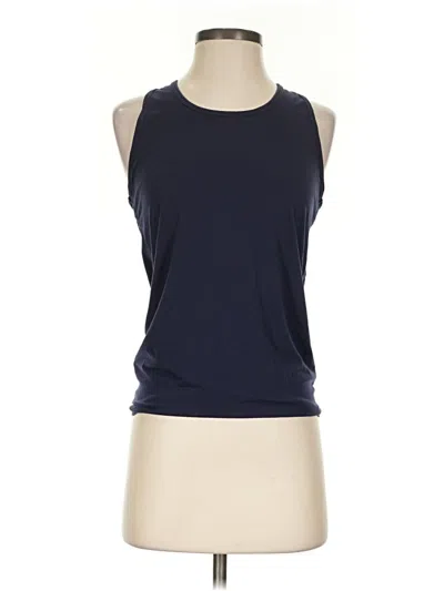Pre-owned Athleta Sleeveless Top Blue Halter Neckline Tops