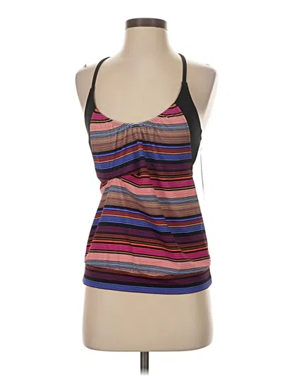 Athleta Sleeveless Top Brown Halter Neckline Tops In Multi