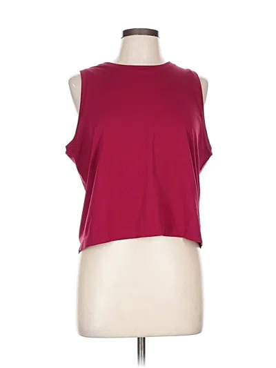 Pre-owned Athleta Sleeveless Top Burgundy One Shoulder Neckline Tops
