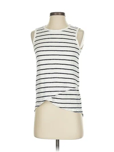 Pre-owned Athleta Sleeveless Top Ivory Halter Neckline Tops In White