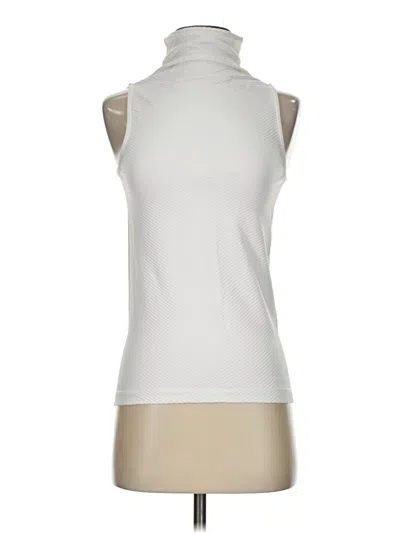 Pre-owned Athleta Sleeveless Top Ivory High Neck Tops