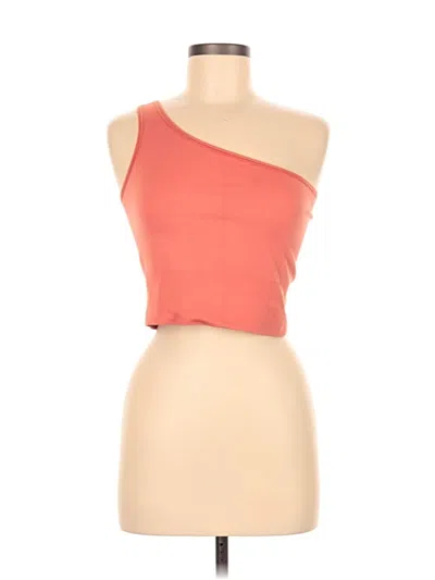 Pre-owned Athleta Sleeveless Top Orange One Shoulder Neckline Tops