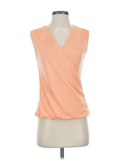 Pre-owned Athleta Sleeveless Top Orange Plunge Neckline Tops