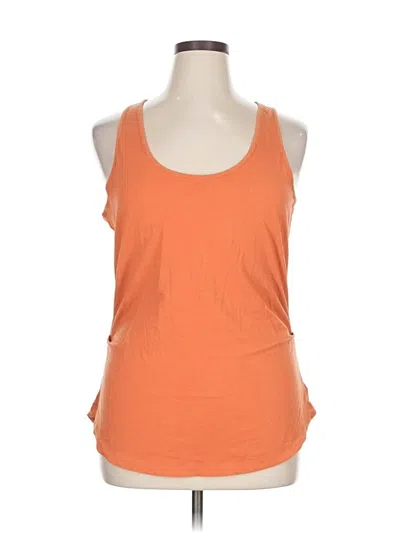 Pre-owned Athleta Sleeveless Top Orange Scoop Neck Tops