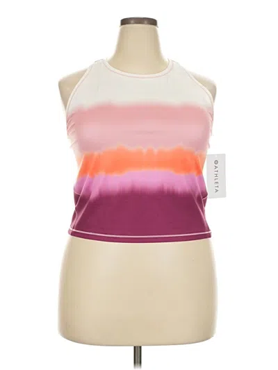 Athleta Sleeveless Top Pink Halter Neckline Tops