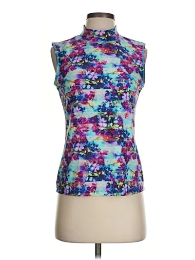 Pre-owned Athleta Sleeveless Top Purple High Neck Tops