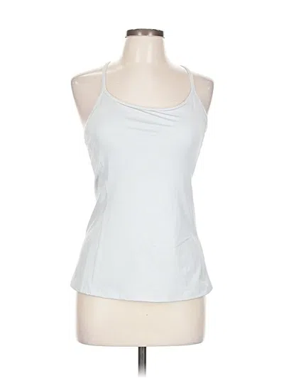 Pre-owned Athleta Sleeveless Top Silver Solid Pattern Halter Neckline Tops