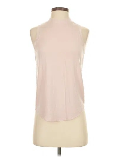 Pre-owned Athleta Sleeveless Top Tan High Neck Tops In Brown