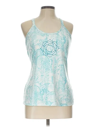 Pre-owned Athleta Sleeveless Top Teal Halter Neckline Tops