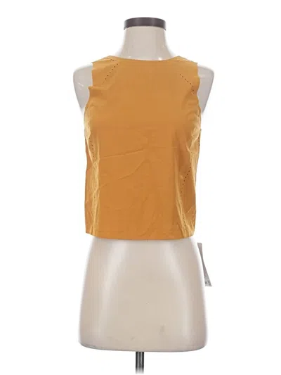 Athleta Sleeveless Top Yellow Boatneck Tops