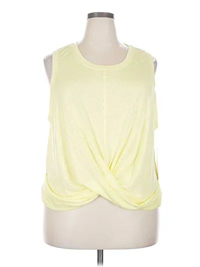 Athleta Sleeveless Top Yellow Halter Neckline Tops