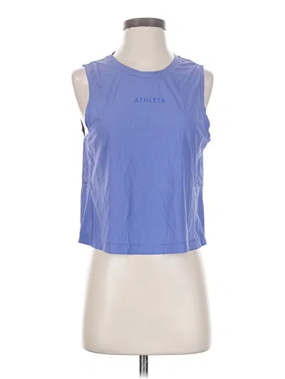 Pre-owned Athleta Sleeveless T-shirt In Blue