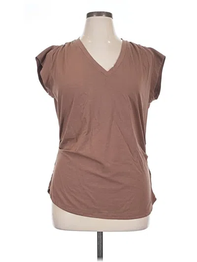Pre-owned Athleta Sleeveless T-shirt In Brown