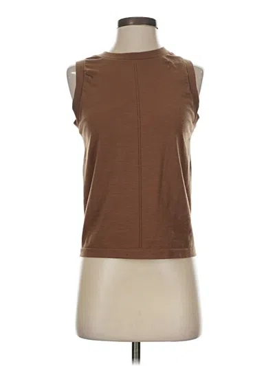 Pre-owned Athleta Sleeveless T-shirt In Brown
