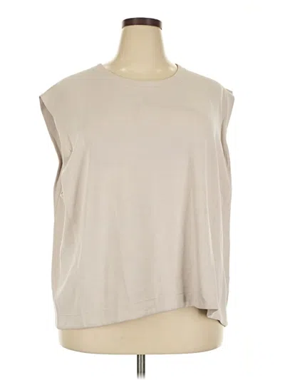 Pre-owned Athleta Sleeveless T-shirt In Brown