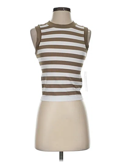 Pre-owned Athleta Sleeveless T-shirt In Brown