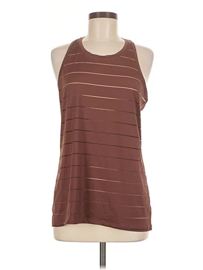 Pre-owned Athleta Sleeveless T-shirt In Brown