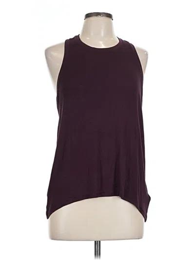 Pre-owned Athleta Sleeveless T-shirt In Burgundy