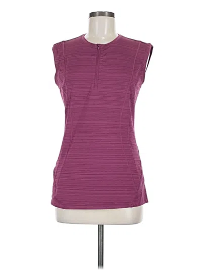 Pre-owned Athleta Sleeveless T-shirt In Burgundy