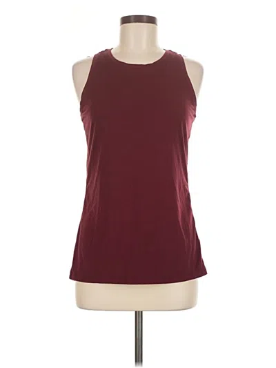 Pre-owned Athleta Sleeveless T-shirt In Burgundy