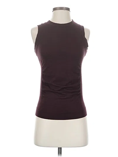 Pre-owned Athleta Sleeveless T-shirt In Burgundy