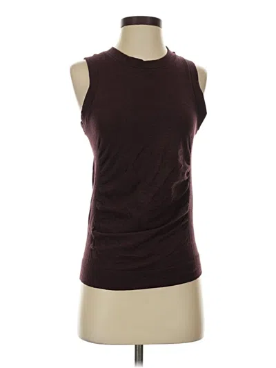 Pre-owned Athleta Sleeveless T-shirt In Burgundy