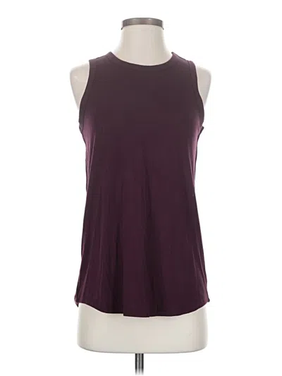 Pre-owned Athleta Sleeveless T-shirt In Burgundy
