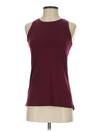 Pre-owned Athleta Sleeveless T-shirt In Burgundy