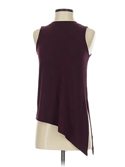 Pre-owned Athleta Sleeveless T-shirt In Burgundy