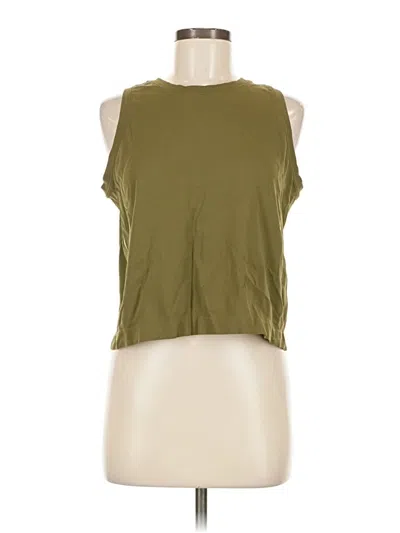 Pre-owned Athleta Sleeveless T-shirt In Green