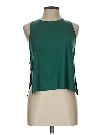 Pre-owned Athleta Sleeveless T-shirt In Green