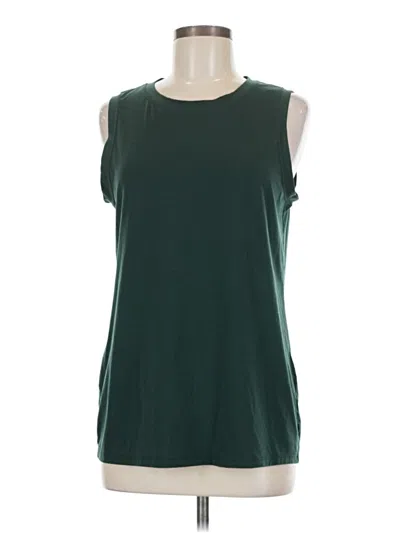 Pre-owned Athleta Sleeveless T-shirt In Green