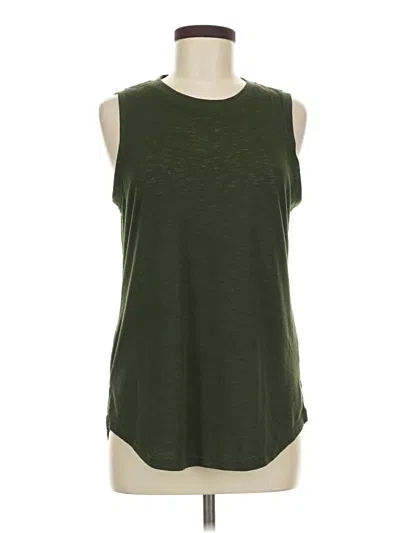 Pre-owned Athleta Sleeveless T-shirt In Green