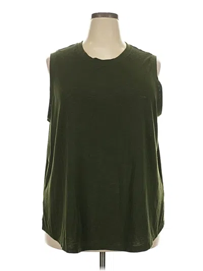 Pre-owned Athleta Sleeveless T-shirt In Green