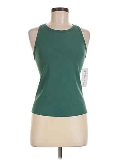 Pre-owned Athleta Sleeveless T-shirt In Green