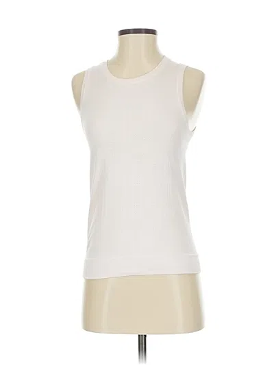Pre-owned Athleta Sleeveless T-shirt In Ivory
